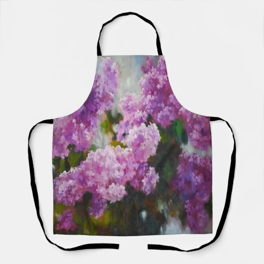 Blooming Lilac – Impressionist Spring Flowers Schürze (Vorderseite)