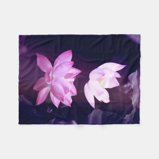 Blooming Lotus Blume Fleecedecke (Vorderseite (Horizontal))