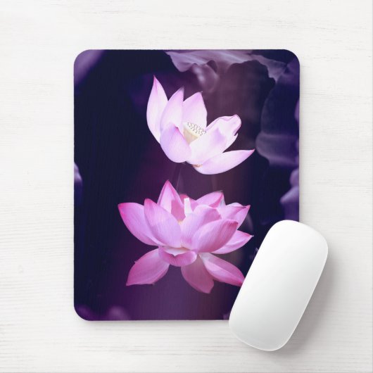 Blooming Lotus Blume Mousepad (Mit Mouse)