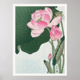 Blooming Lotus Blume Ohara Koson japanische Kunst Poster