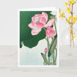 Blooming lotus Blume - Ohara Koson - Vintage Kunst Karte