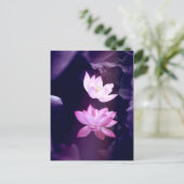 Blooming Lotus Blume Postkarte (Stehend Vorderseite)