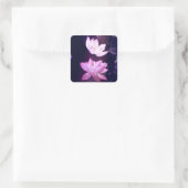 Blooming Lotus Blume Quadratischer Aufkleber (Tasche)