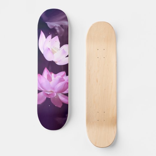 Blooming Lotus Blume Skateboard (Vorderseite)