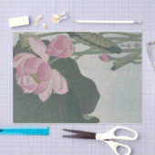 Blooming Lotus Blume von Ohara Koson Seidenpapier (Handwerk)