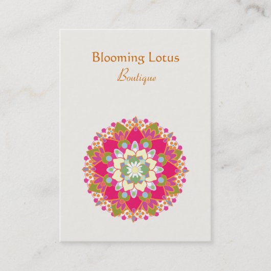 Blooming Lotus Chubby Business Card Visitenkarte (Vorderseite)