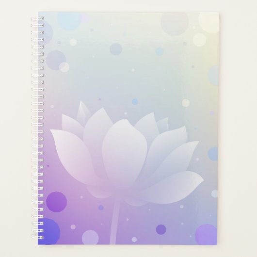 Blooming Lotus Hardcover Daily Planner Planer (Vorderseite)