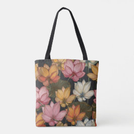 Blooming Lotus Water Lilies auf der Karkohle Schwa Tasche
