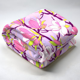Blooming Magnolia Fleece Blanket