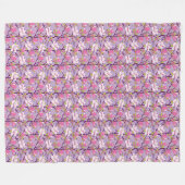 Blooming Magnolia Fleece Blanket (Vorderseite (Horizontal))