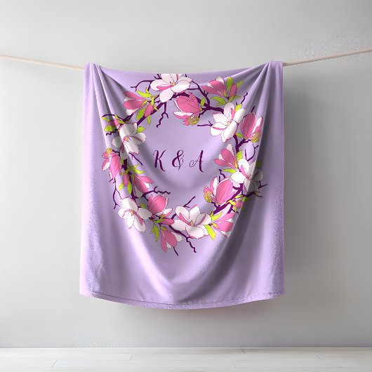 Blooming Magnolia Personalisiert Fleece Blanket