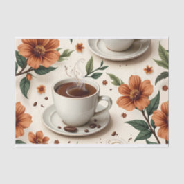Blooming Mocha Bliss Tissue - Kaffee & Flora Seidenpapier