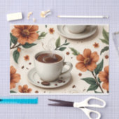 Blooming Mocha Bliss Tissue - Kaffee & Flora Seidenpapier (Handwerk)