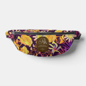 Blooming Mystical Floral Monogram Brown Bauchtasche (Ablage )