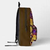 Blooming Mystical Floral Monogram Brown Bedruckter Rucksack (Links)