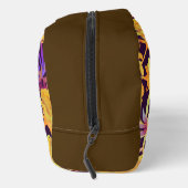 Blooming Mystical Floral Monogram Brown Waschbeutel (Rechts)