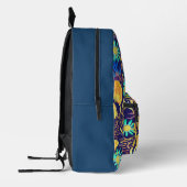 Blooming Mystical Floral Monogram Navy  Bedruckter Rucksack (Links)