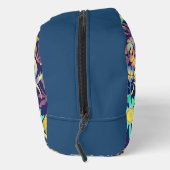 Blooming Mystical Floral Monogram Navy  Waschbeutel (Rechts)