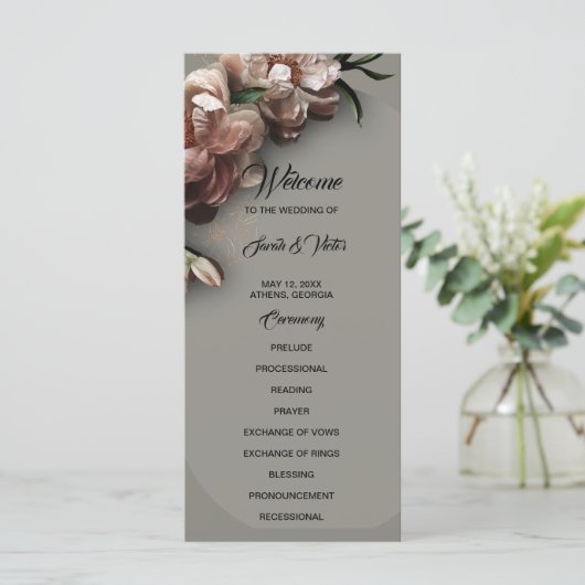 Blooming Peonies 2 sided Program (Stehend Vorderseite)