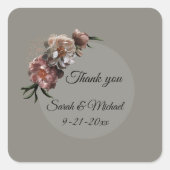 Blooming Peonies stickers wedding invitations (Vorderseite)