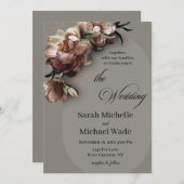 Blooming Peonies Wedding Invitation Einladung (Vorne/Hinten)