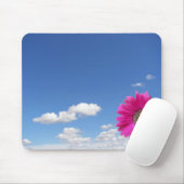 Blooming Pink Daisy Mousepad (Mit Mouse)