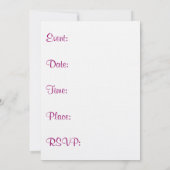 Blooming Pink Foxglove Einladung (Rückseite)