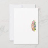 Blooming Pink Garden – Minimal Floral Design Dankeskarte (Rückseite)