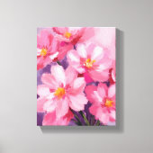 Blooming Pink Petals | Flower Painting Watercolor Leinwanddruck (Vorderseite)