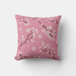 Blooming Pink Sakura Elegant Spring Floral Design Kissen