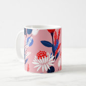Blooming Protea: Botanisches Gartenmuster Kaffeetasse (Vorderseite Links)