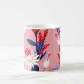 Blooming Protea: Botanisches Gartenmuster Kaffeetasse (Mittel)