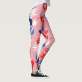 Blooming Protea: Botanisches Gartenmuster Leggings (Rechts)