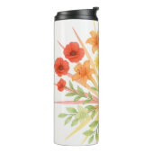Blooming Radiance – Water Bottle with Rainbow Flow Thermosbecher (Nach links gedreht)