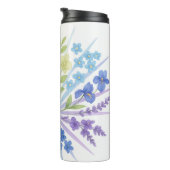 Blooming Radiance – Water Bottle with Rainbow Flow Thermosbecher (Nach rechts gedreht)
