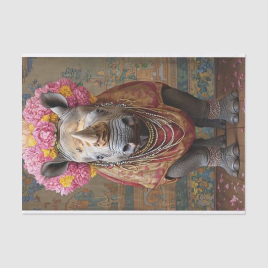 Blooming Rhino Seidenpapier (Vorderseite)