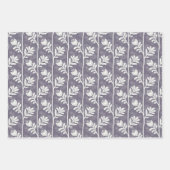Blooming Rhythm Floral Silhouette white & lavender Geschenkpapier Set (Vorderseite 3)