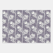 Blooming Rhythm Floral Silhouette white & lavender Geschenkpapier Set (Vorderseite 2)