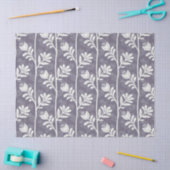 Blooming Rhythm Floral Silhouette white & lavender Seidenpapier (Basteln)