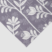 Blooming Rhythm Floral Silhouette white & lavender Seidenpapier (Detail)