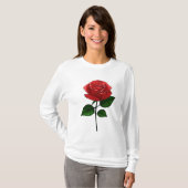 Blooming Rosebud Sketch T-Shirt (Vorne ganz)