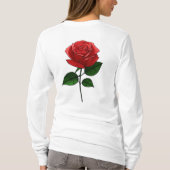 Blooming Rosebud Sketch T-Shirt (Rückseite)