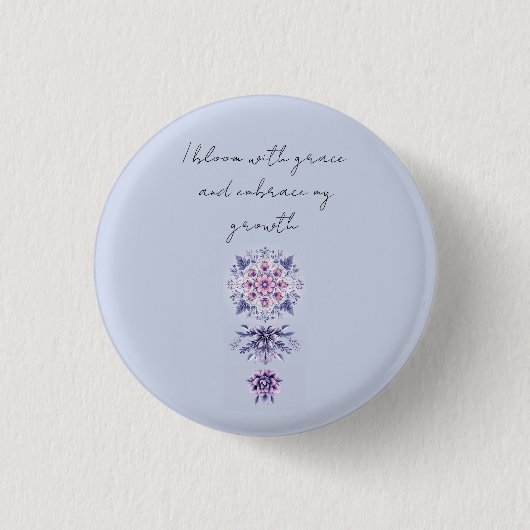 Blooming Serenity Mandala Abzeichen Button (Vorderseite)
