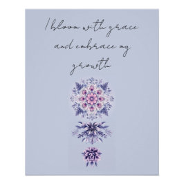 Blooming Serenity Mandala Glossy Poster