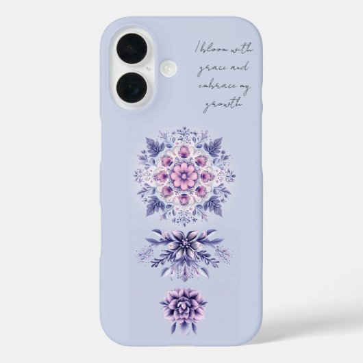 Blooming Serenity Mandala iPhone 16 Fall Case-Mate iPhone Hülle (Rückseite)