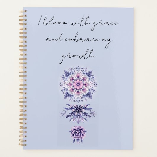 Blooming Serenity Mandala Planner Planer (Vorderseite)