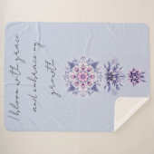 Blooming Serenity Mandala Sherpa Blanket Sherpadecke (Vorderseite (Horizontal))