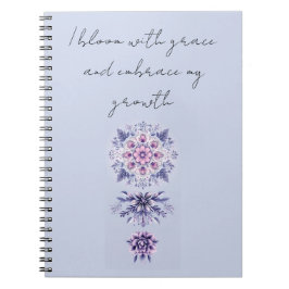 Blooming Serenity Mandala Spiral Foto Notebook Notizblock
