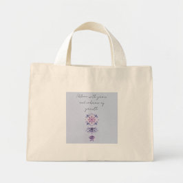 Blooming Serenity Mandala Tote Bag Mini Stoffbeutel