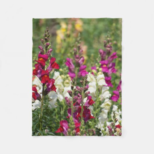 Blooming Snapdragon Vlies Decke (Vorderseite)